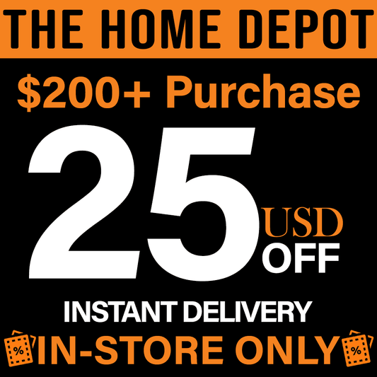 In-Store 25$ OFF Home Depot Printable Coupon